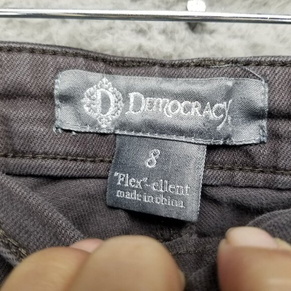 Democracy Jeans Womens 8 Flexellent Gray Stretch Mid Rise Cropped *Read* - Picture 5 of 12
